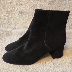Blondo Waterproof Black Suede Leather Block Heel Ankle Boots Size‎ 11M NEW